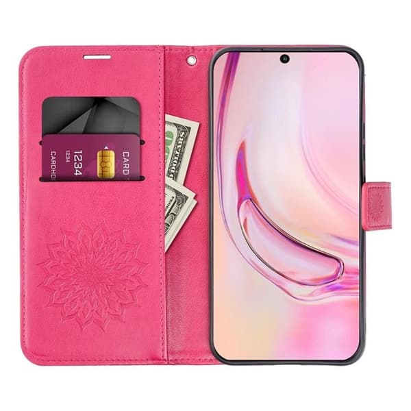 Galaxy A13 4G Plånboksfodral Mezzo Mandala - Magenta Magenta
