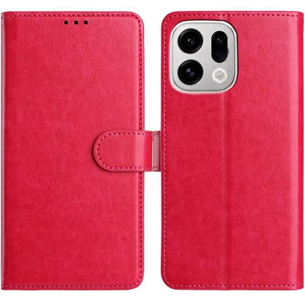 Oppo Find X9 Pro 5G Ställ Plånboksfodral Konstläder - Rosa