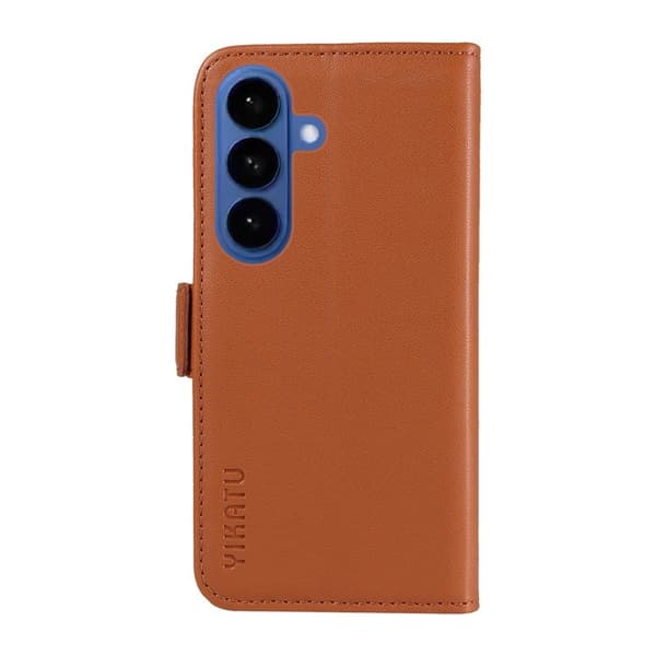 YIKATU Samsung Galaxy S26 Plus Plånboksfodral Konstläder Ställ - Brun