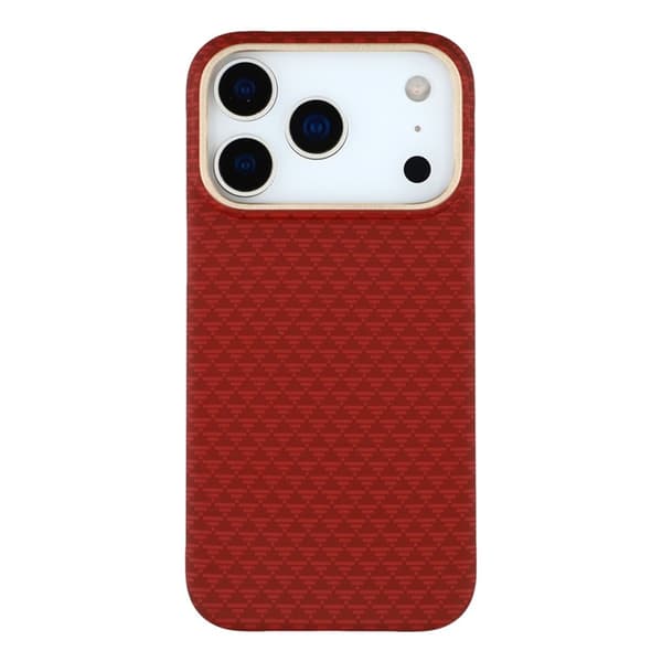 Mobilskal till iPhone 17 Pro Max MagSafe Carbon Fiber - Röd Röd