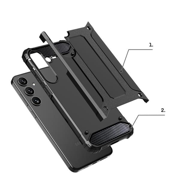 Galaxy S24 Plus -puhelimen suojakuori Hybrid Armor - sininen Blå
