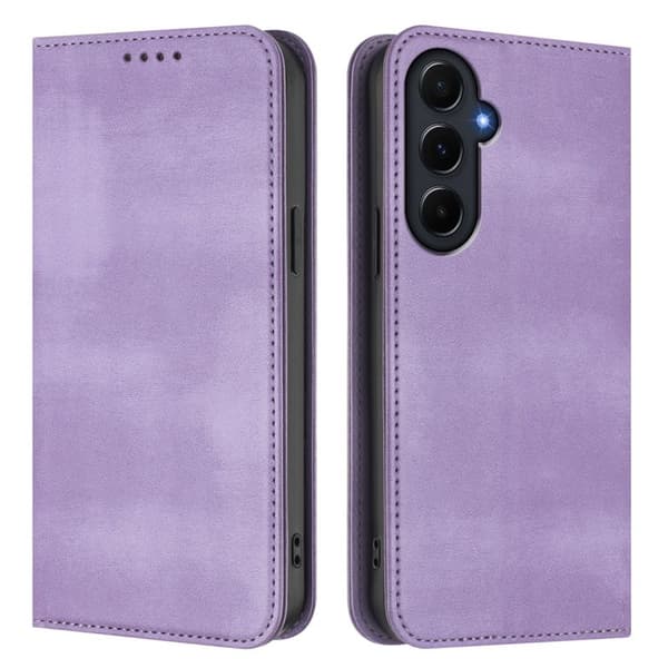 Samsung Galaxy A55 5G Plånboksfodral Retro Textur RFID-Skydd - Lila