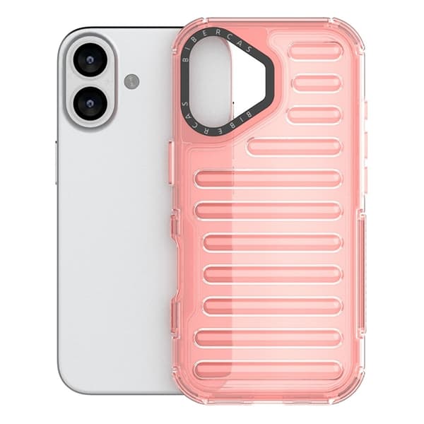 Mobilskal till iPhone 17 Stripe Design Detachable - Djuprosa Rosa