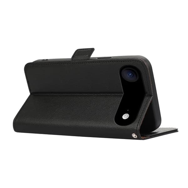 ABEEL iPhone Air Plånboksfodral Litchi Textur Konstläder RFID-Skydd - Svart