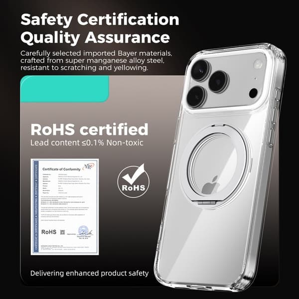ABEEL Q-LUCK Mobilskal till iPhone 17 Pro Max Shockproof Lila