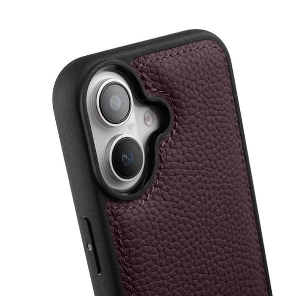 MELKCO Mobilskal till iPhone 16 Plus Äkta Läder Belagt PC - Lila