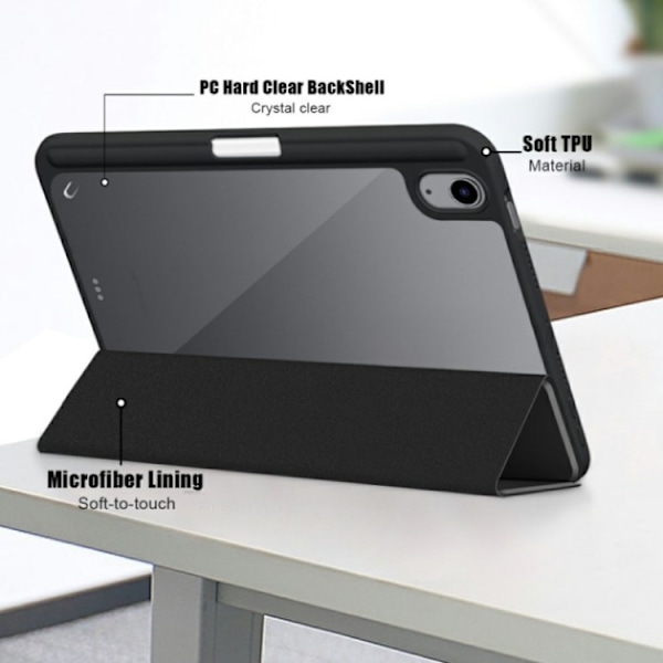 iPad mini 6 (2021) Fodral Tri-Fold PU Läder - Svart Svart