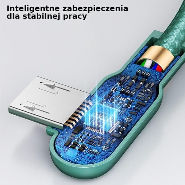 USAMS Kabel vinkel U57 microUSB 1.2m grön SJ458USB02