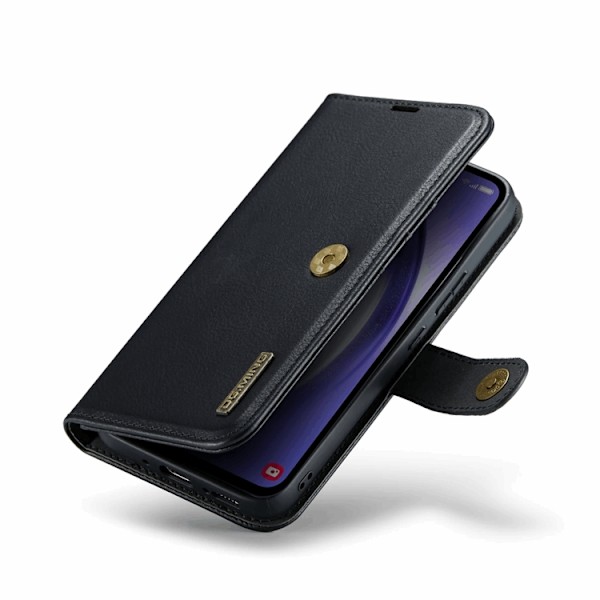 DG.MING Galaxy S23 FE Plånboksfodral Äkta Läder 2in1 - Svart Svart