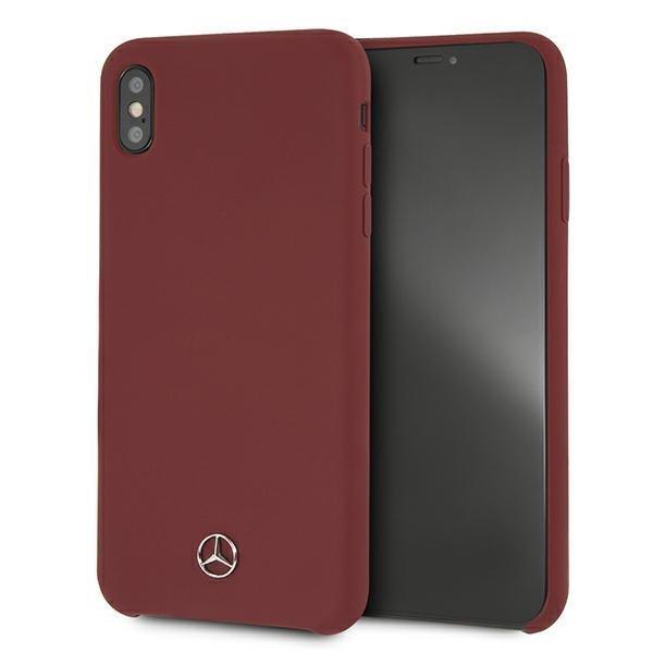 Mercedes Silicone Line Cover iPhone Xs Max - Rød Red