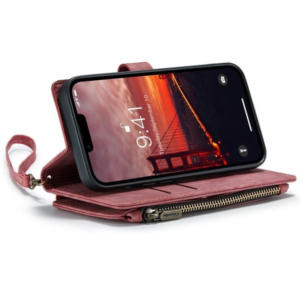 CASEME iPhone 15 Plus Pung Taske C30 Lynlås - Rød