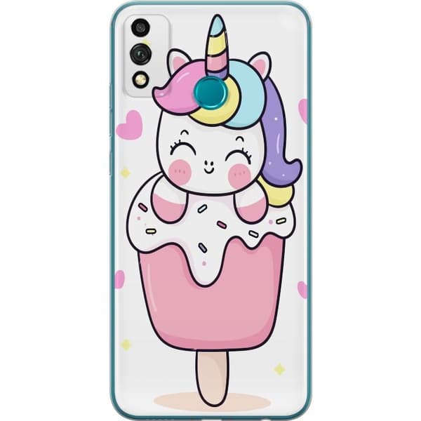 Telefontaske til Honor 9X Lite med Happy Unicorn