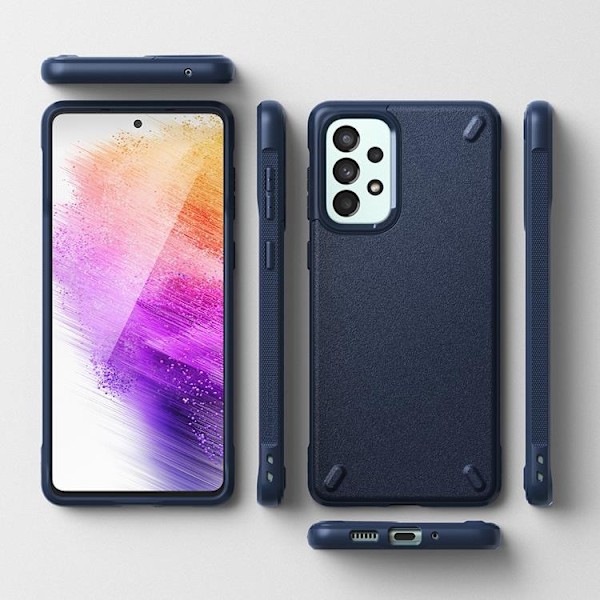 Ringke Onyx Holdbart Etui Galaxy A73 - Navy Blå Blå