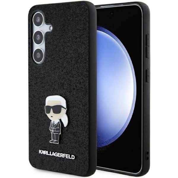 KARL LAGERFELD Galaxy S24 Plus Mobilskal Fixed Glitter Ikonik Svart