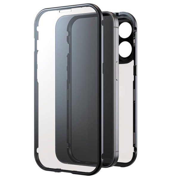 Black Rock iPhone 15 Pro Mobilcover 360 Degree - Sort/Klar