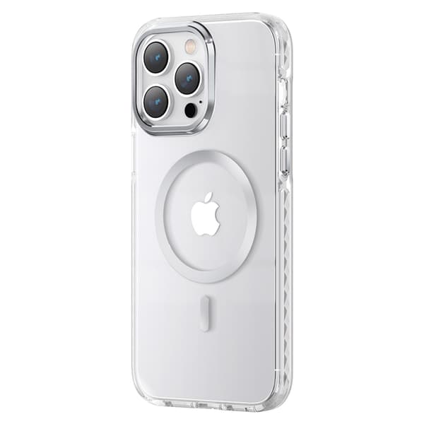 Kingxbar iPhone 14 Skal Magsafe PQY Ice Crystal - Silver Silver