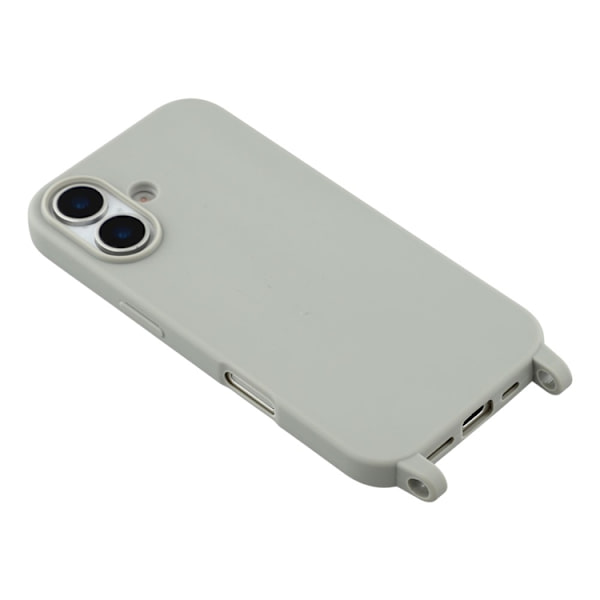 Mobilskal till iPhone 17 TPU med Hål för Rem - Grå Grå