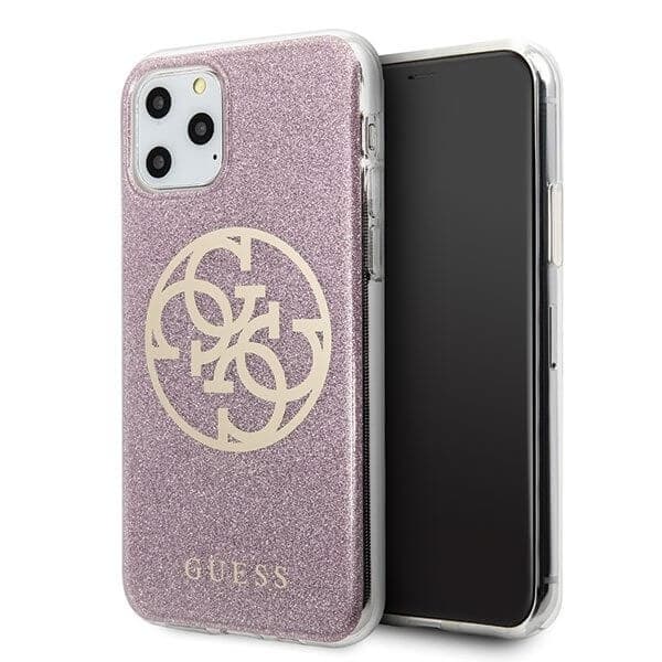 Guess Skal iPhone 11 Pro Max Circle Glitter - Rosa Rosa