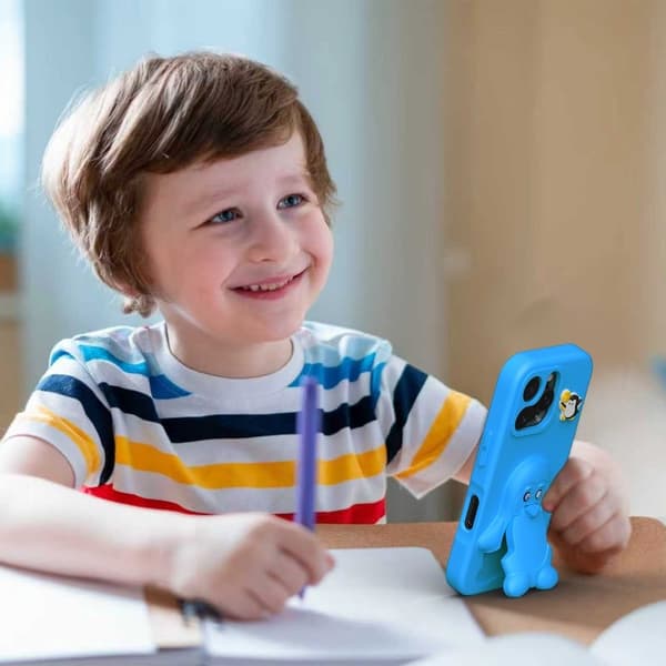 D.G Ming Mobilskal till iPhone 16 Pro Penguin Design - Stöd Shockproof EVA - Blå