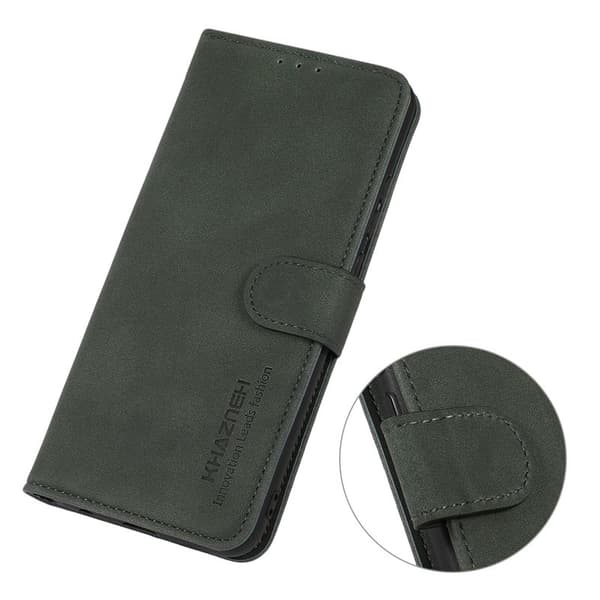 KHAZNEH Xiaomi 17 Pro Max Plånboksfodral Anti Scratch Konstläder - Grön