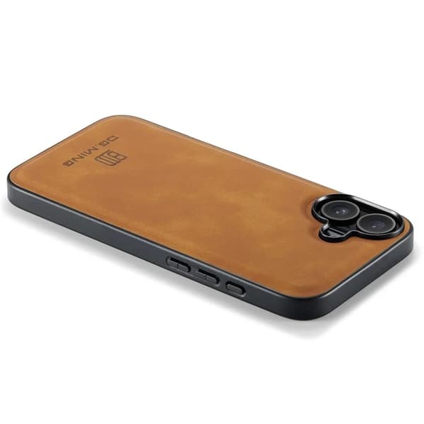 DG.MING Mobilskal till iPhone 16 Plus Hybrid Läder - Brun Brun
