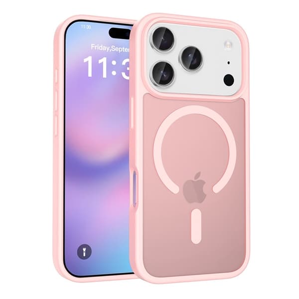 Mobilskal till iPhone 17 Pro MagSafe Acrylic Skin Touch - Rosa Rosa