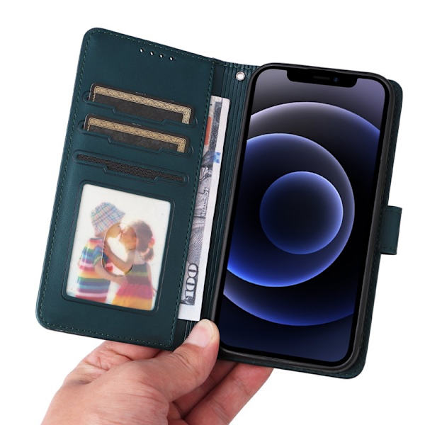 BETOPNICE iPhone 12 mini Plånboksfodral - Avtagbart Konstläder - Blå