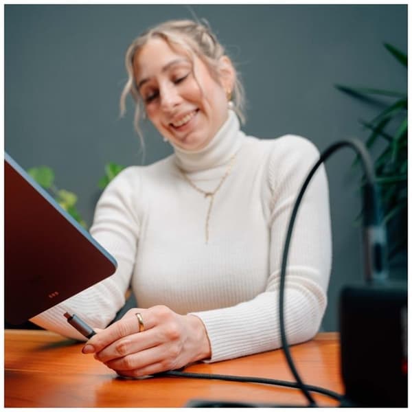 Verbatim USB-C til USB-C 100W kabel 120cm synkronisering og opladning - sort Svart