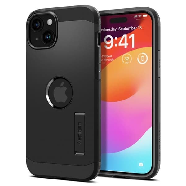 Spigen iPhone 15 -puhelimen kuori Magsafe Tough Armor - Musta Svart