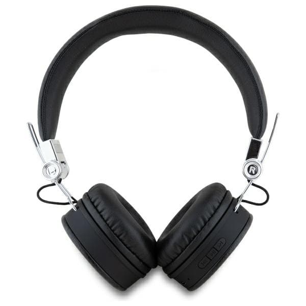 Guess On-Ear Hörlurar Bluetooth ENC Grained Classic Round Shape - Svart Svart