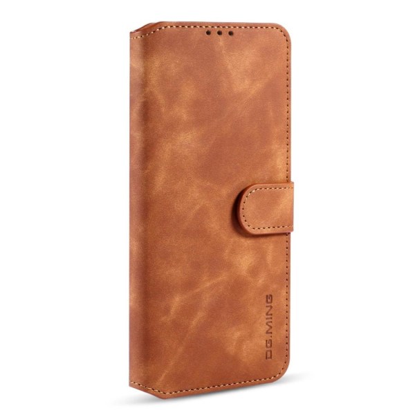 DG.MING nahkainen lompakkokotelo OnePlus 8 - ruskea Brown