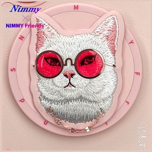 Nimmy Mobilskal till iPhone 16 MagSafe Glasses Cool Cat - Rosa Rosa