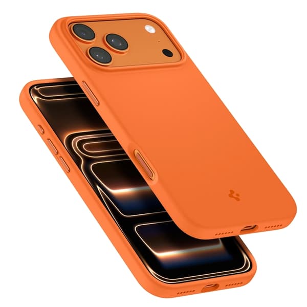Spigen Telefontaske til iPhone 17 Pro Max Magsafe Silikone Fit - Orange Orange