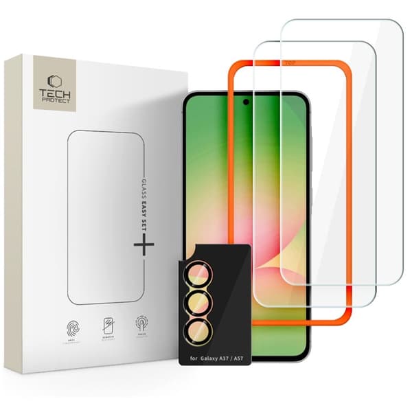 Tech-Protect [3-Pack] Härdat Glas Skärmskydd För Galaxy A37 5G - Clear Transparent