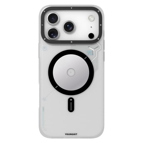 YOUNGKIT Mobilskal till iPhone 17 Pro Max MagSafe Unique Disc - Transparent Transparent