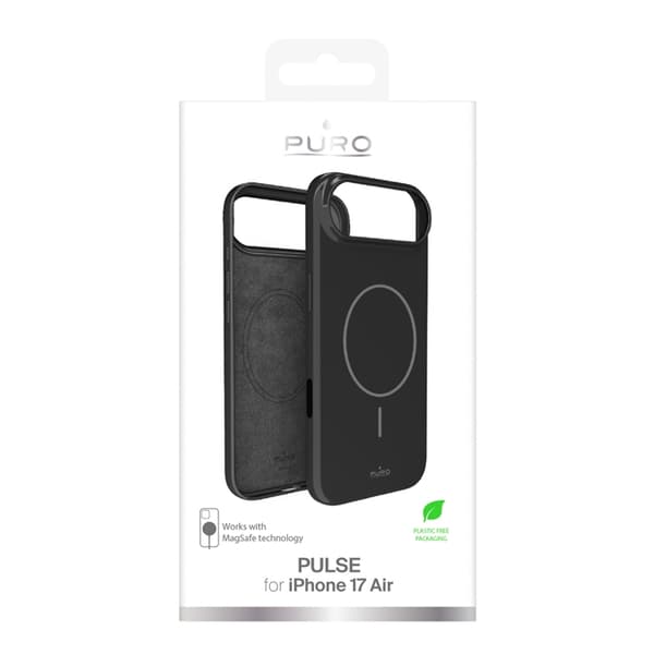 Puro Mobilskal till iPhone Air Magsafe Polycarbonate Pulse - Svart