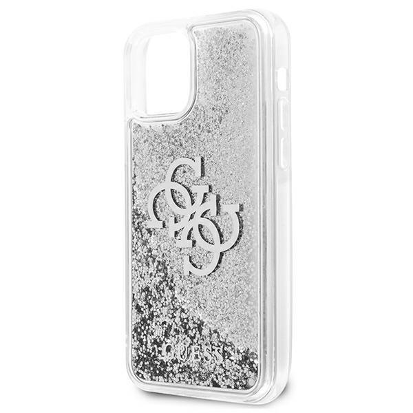 Guess iPhone 12 Pro Max Skal Liquid Glitter - Silver Silver