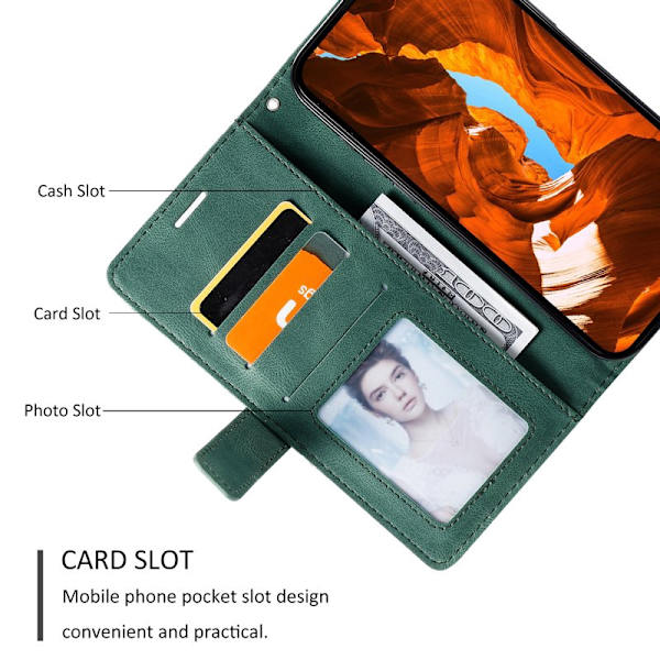 Plånboksfodral för Samsung Galaxy S26 Plus Konstläder - Grön