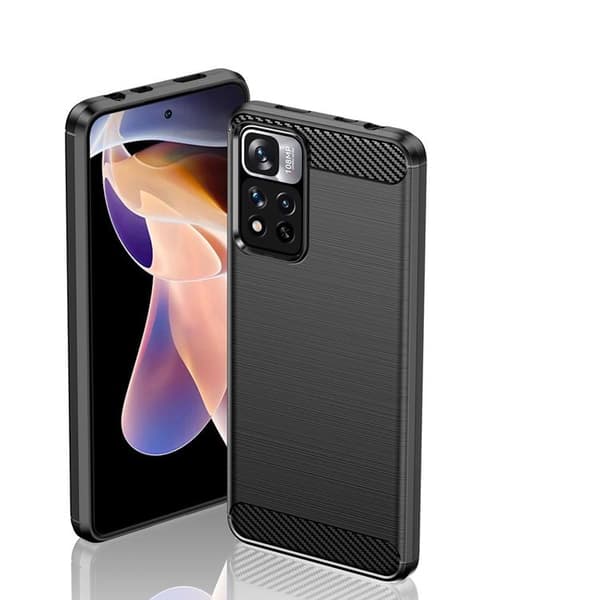 Carbon Flexible Skal Xiaomi Poco X4 NFC 5G - Musta Black