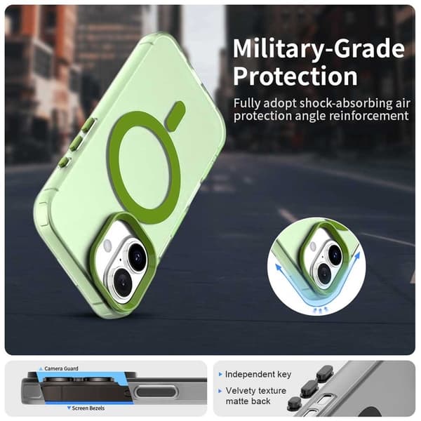 Mobilskal till iPhone 17 MagSafe Anti Drop Hybrid - Grön Grön