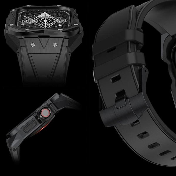 Kingxbar Apple Watch SE/6/5/4 (44mm) Armband CYF140 2in1 Rugged - Silver