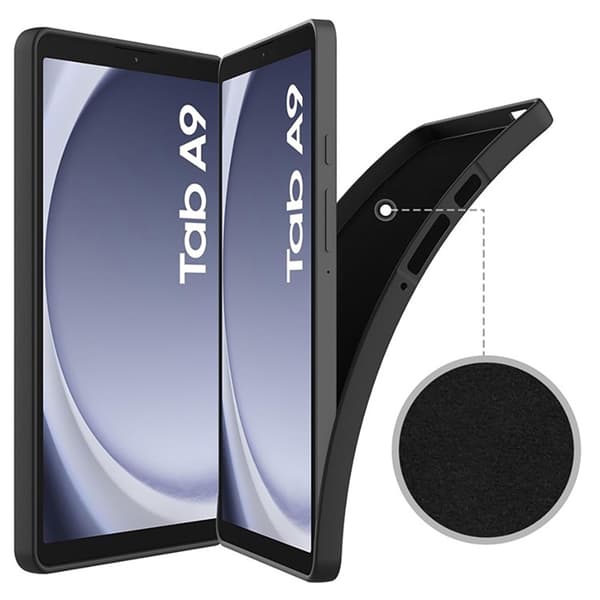 Mobilskal till Galaxy Tab A9 Silikon Anti-Scratch Svart