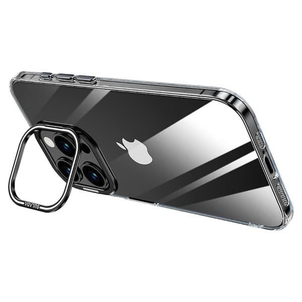 SULADA Mobilskal till iPhone 13 Pro Fällbart Kamerastativ TPU+PC Klar - Svart