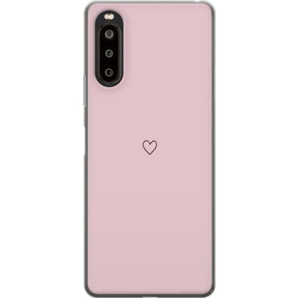 Telefontaske til Sony Xperia 10 II med lille hjerte