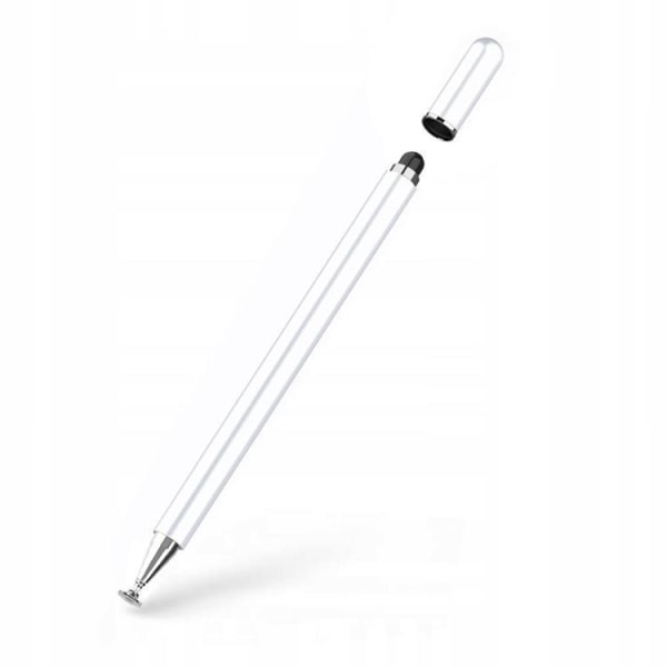 Tech-Protect Charm Stylus Pen - Sølv/Hvid Silver