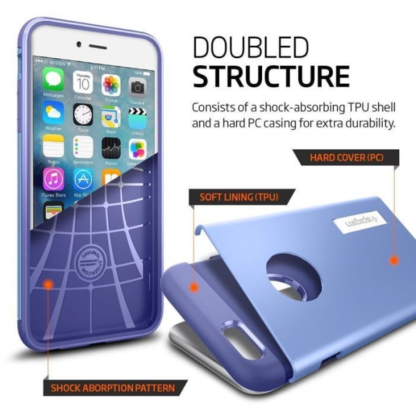 SPIGEN Slim Armor suojakuori Apple iPhone 6 (S) Plus -puhelimelle - violetti