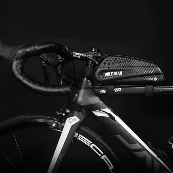WildMan Cykelrammetaske Med Lynlås 1L EX - Sort Svart