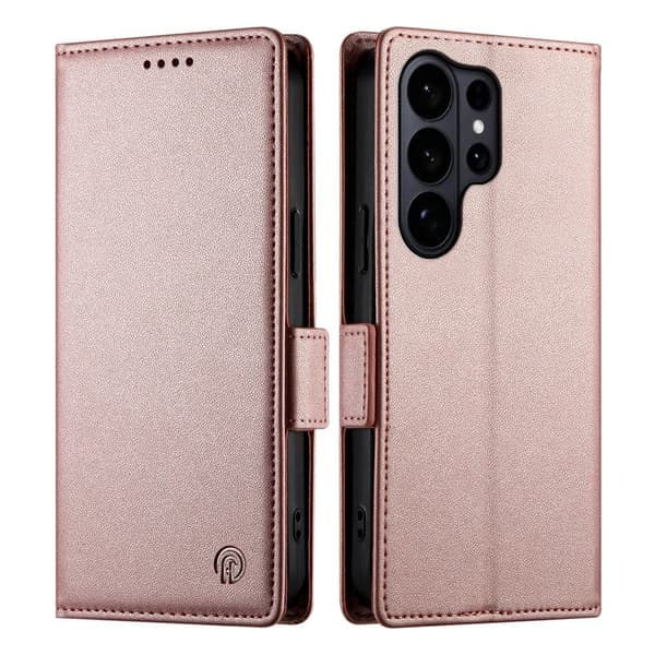 Samsung Galaxy S26 Ultra Plånboksfodral Konstläder - Roséguld