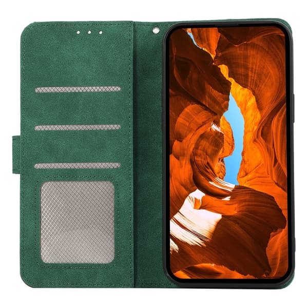 ABEEL Samsung Galaxy S22 5G RFID-Skydd Konstläder Plånboksfodral Grön