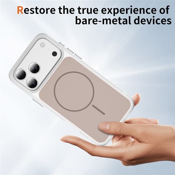 Mobilskal till iPhone 17 Pro Max MagSafe Skin Touch TPU PC - Guld Guld
